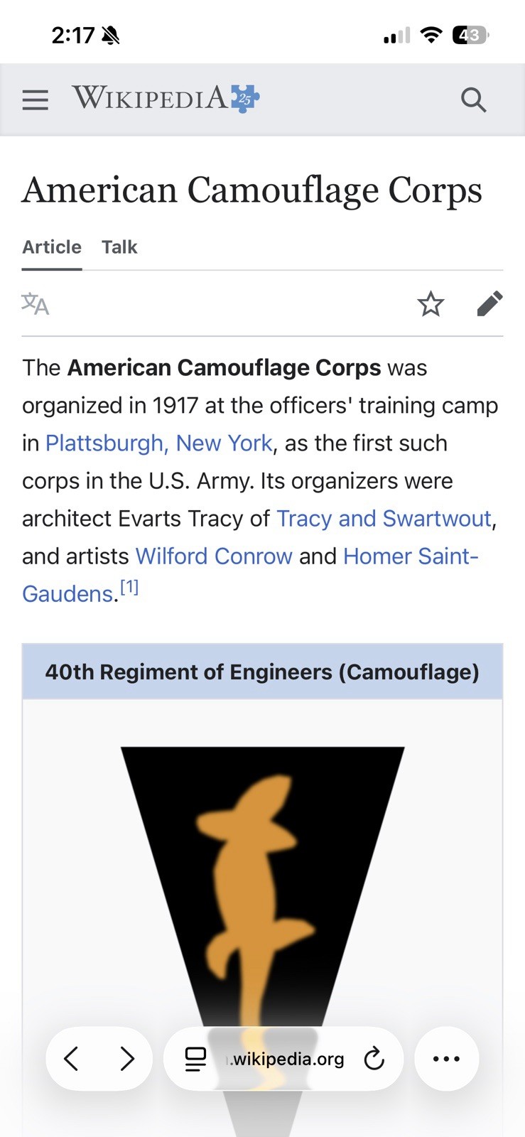 RARE WW1 US ARMY AEF 40th ENGINEERS (CAMOUFLAGE) UNIT,PATCH AND SET COLLAR DISC