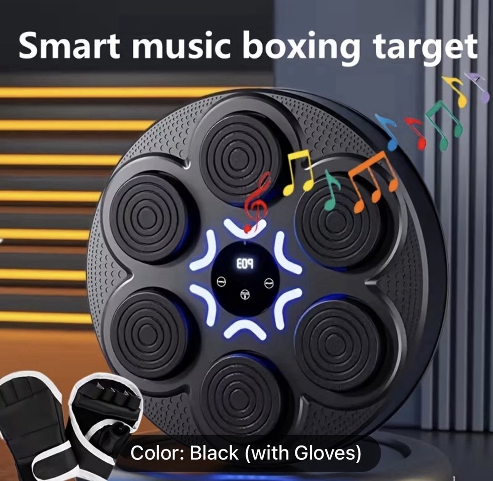 Smart Music Boxing Strike Pad with Bluetooth, Rhythmic Feedback, Lighting, Glov…
