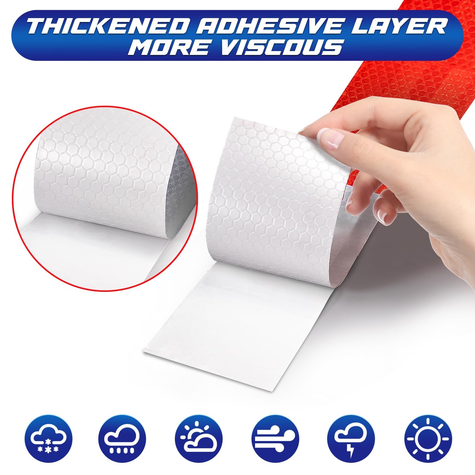 Spurtar Trailer Reflective Tape Outdoor 2"x32ft(5cmx10m), 2"x 32 Ft