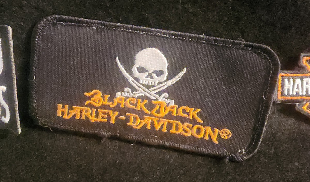 Vintage Blackjack Harley Davidson Patch & Logo Patch Plus Enough Friends Patch