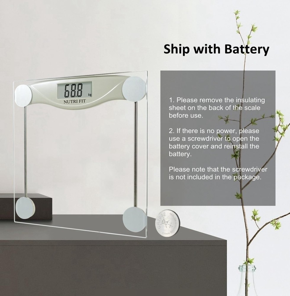 Precision Digital Bathroom Scale, 330 lb Capacity - High Accuracy LCD Display