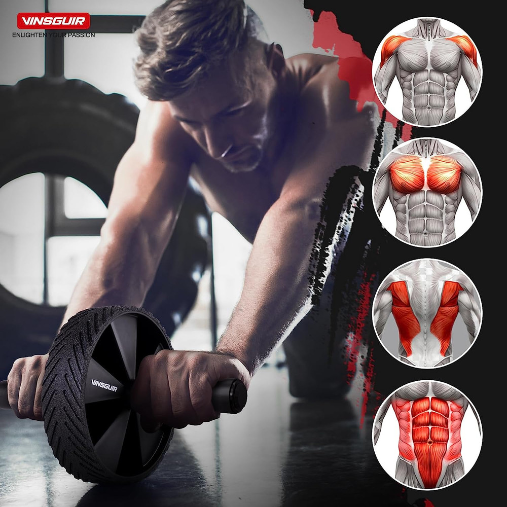 Ab Roller Wheel - Ab Workout Equipment for Abdominal & Core Strength Training, H