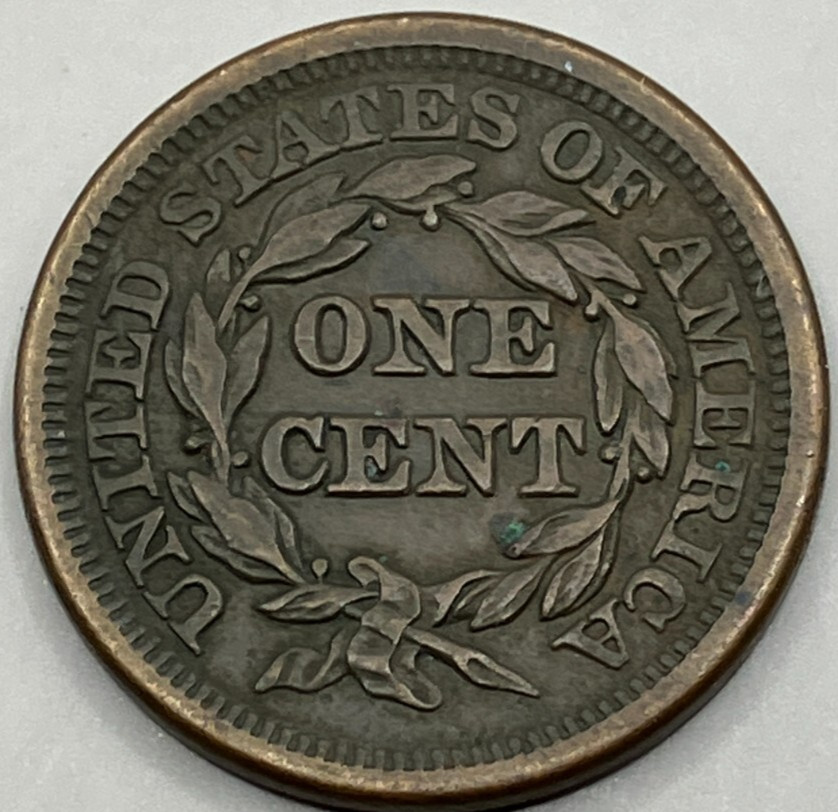 1846 Coronet Head Large Cent Small Date ~ XF