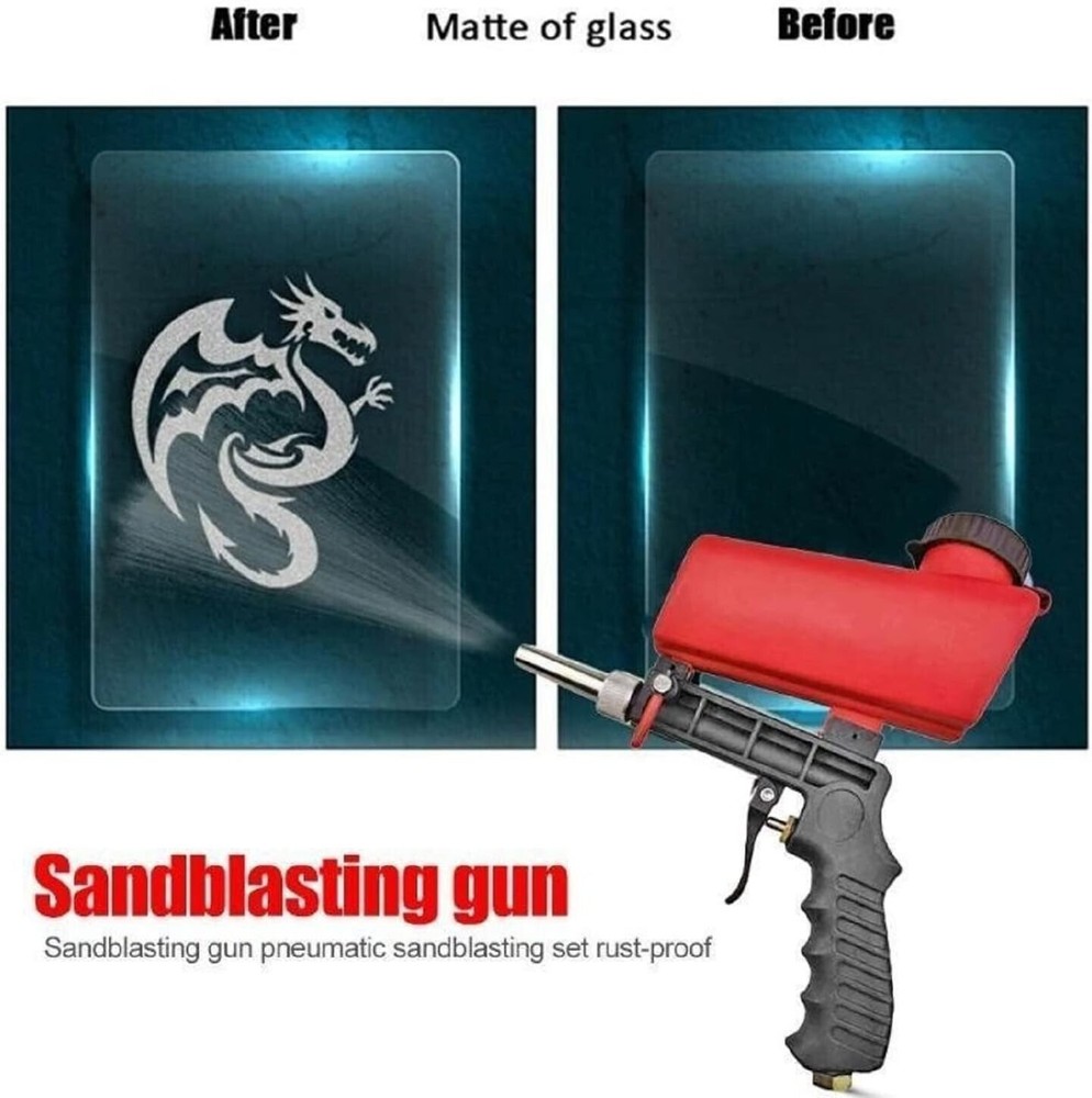 NEW Portable Handheld Air Compressor Speed Sand Gun Blaster Sand Blasting 1/4 in