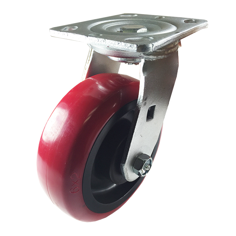 6" x 2" Heavy Duty "Polyurethane Wheel" Caster - 4 Swivels
