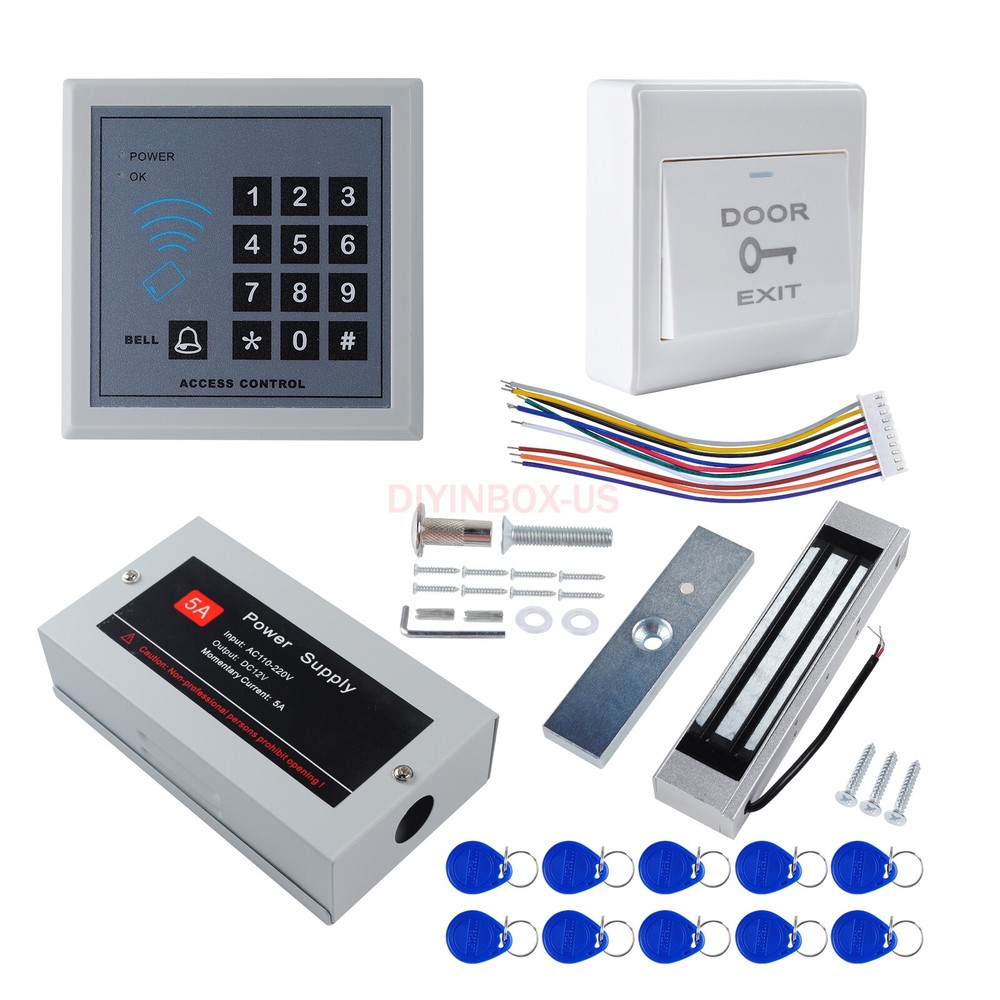 Proximity RFID Card Access Control System Kit Electric Magnetic Door Lock Kit