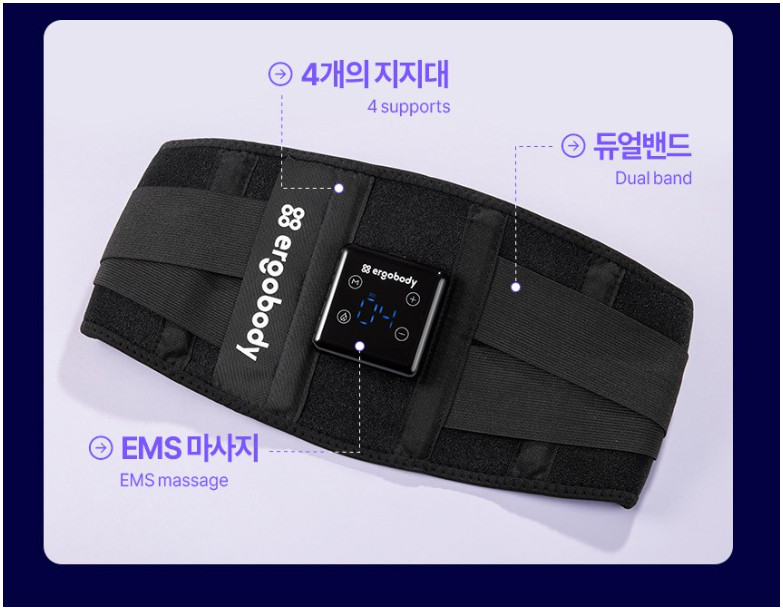Ergobody Shape EMS Abdominal Massage Belt Enhance Core Stability Waist Trimmer