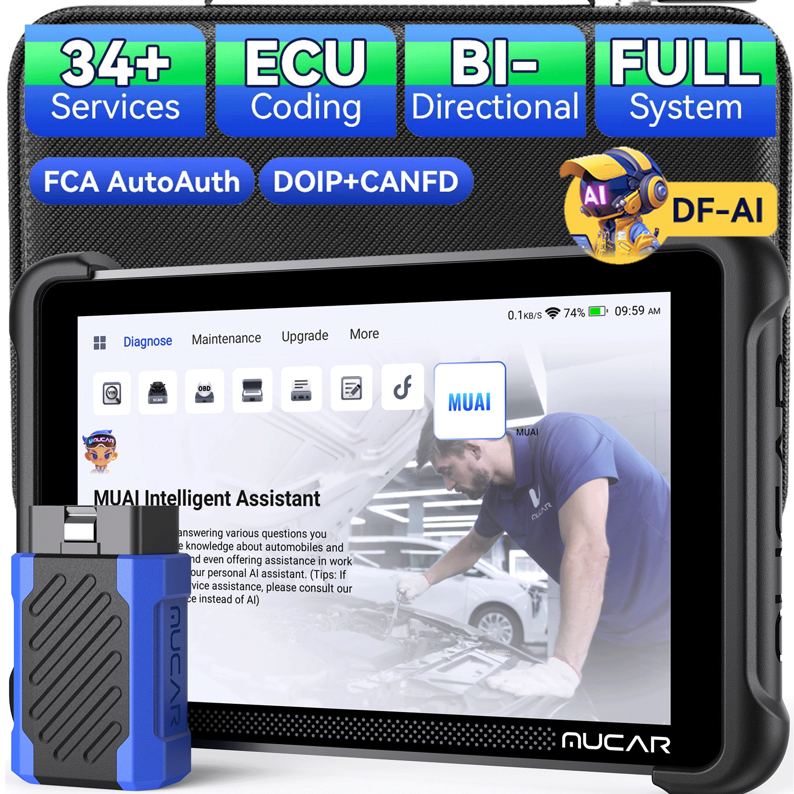 🔝2026 MUCAR 892BT Bidirectional OBD2 Scanner Car System AI Diagnostic Scan Tool