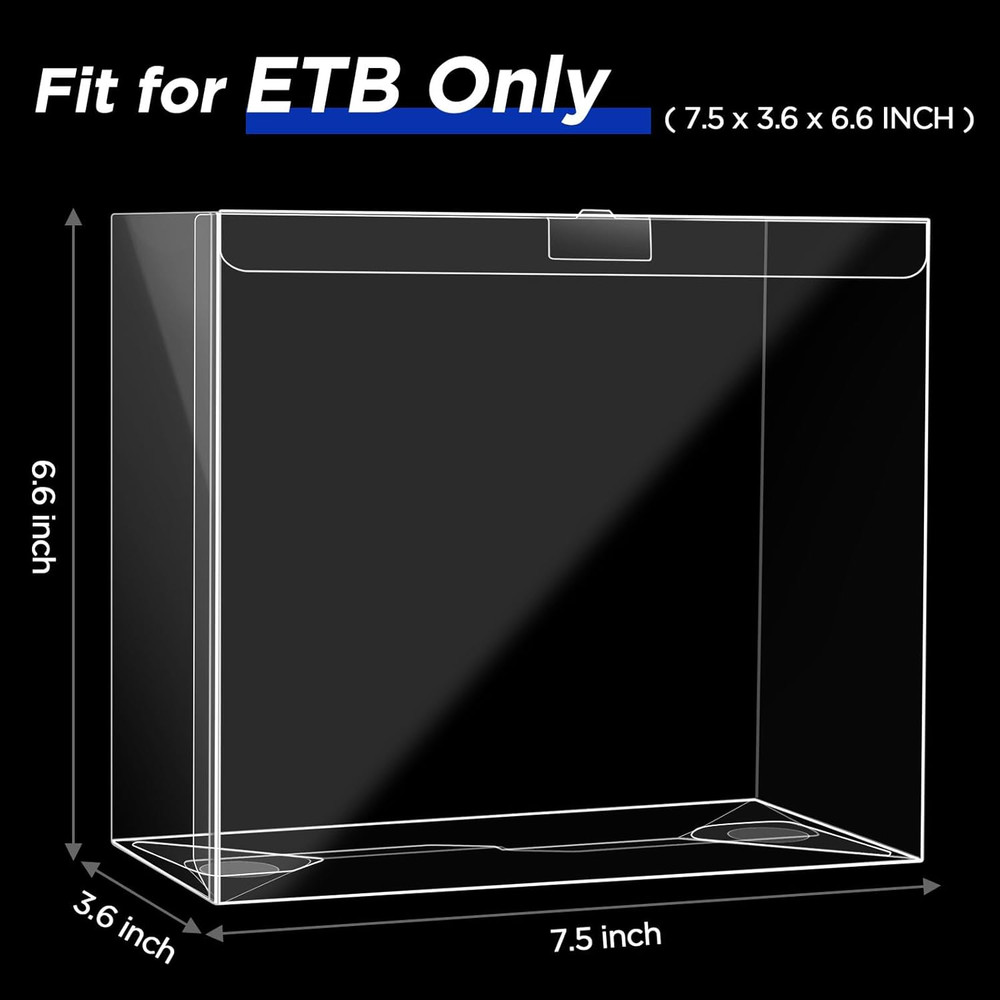 4 Packs Elite Trainer Box Protector Case, ETB Display Case Etb-Storage Case Tran