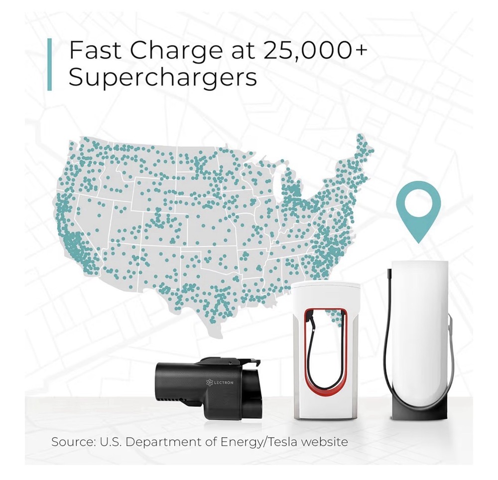 Vortex plus NACS to CCS1 EV Fast Charging Adapter with Interlock (500A/1000V)