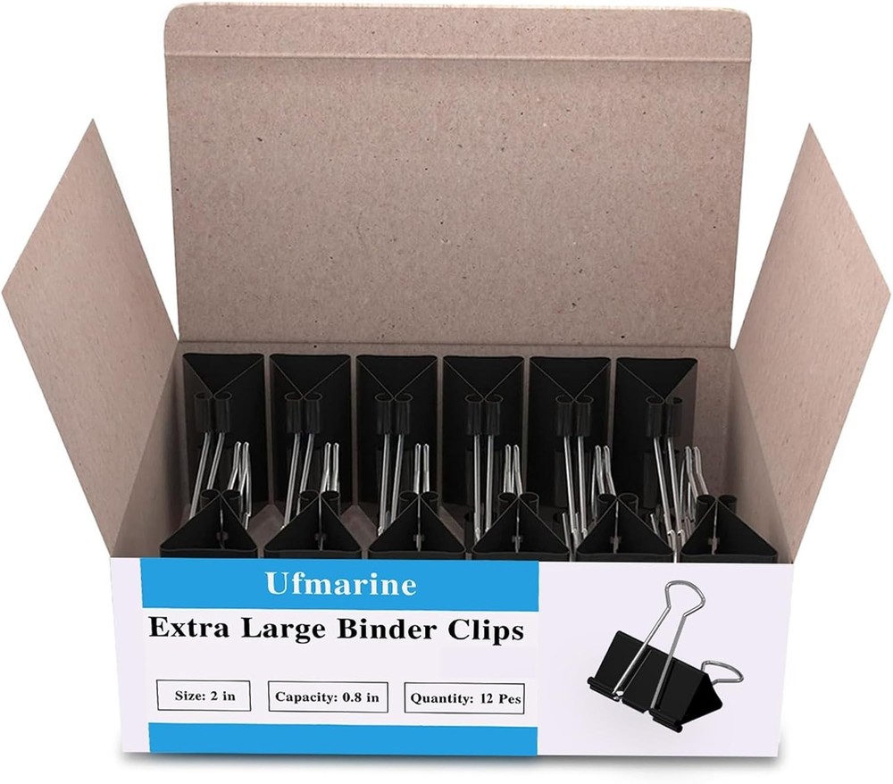 Jumbo Binder Clips 2 inch, 144 Pcs, Rust-Resistant