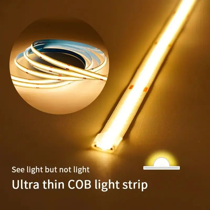 LED Light Strip 5V COB Diode Touch Sensor Cold White Warm White 1-78.74 in