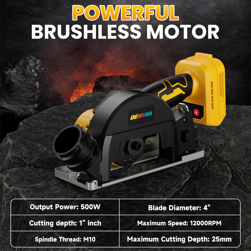 4" Brushless Cordless Cut-Off Tool Compatible with Dewalt 20V MAX Battery, 50...