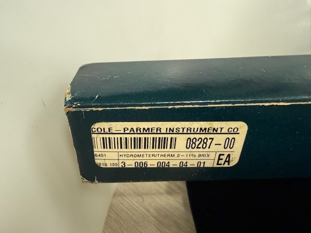 Cole Parmer Hydrometer 08287-00 Vintage w/ Box