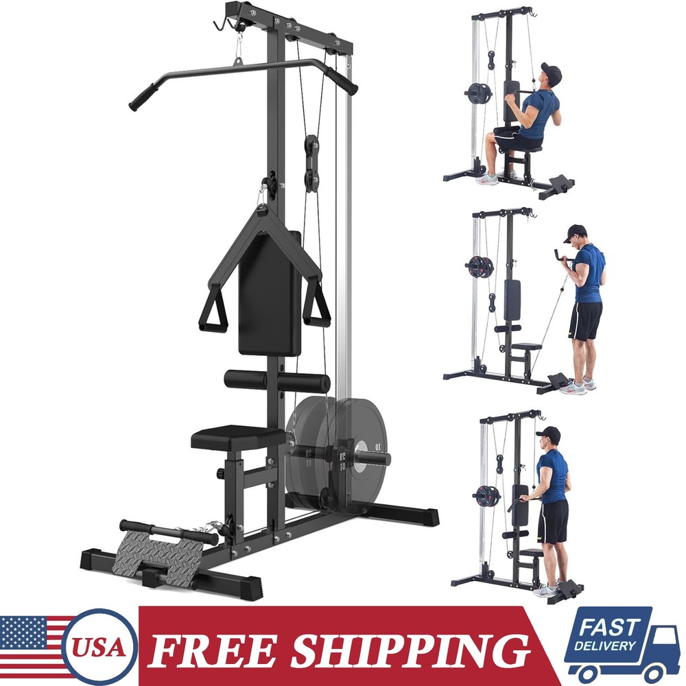 LAT Power Cable & Pull Down Machine Home Gym Back Exercise for Strength Training