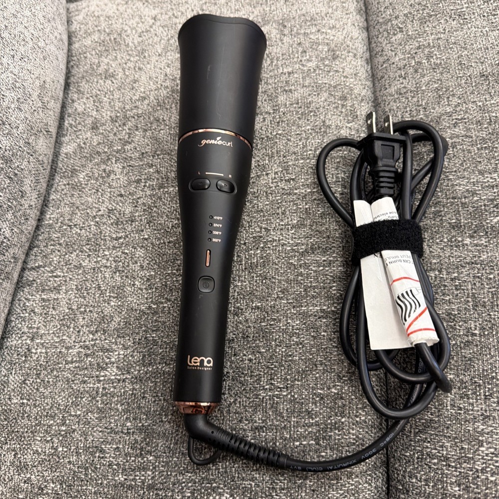 Lena Geniecurl Model GC01 Excellent Condition. Curling Iron Auto Spin.