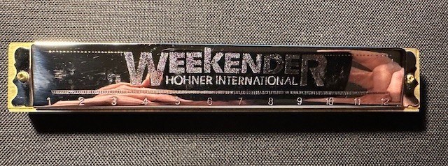 Vintage 7" Hohner International Weekender Harmonica Proll Wild Chrome