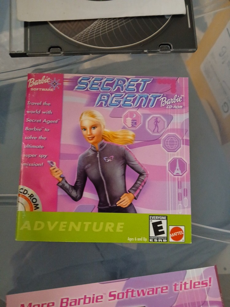Barbie Software Mattel Secret Agent Used Paperwork Only