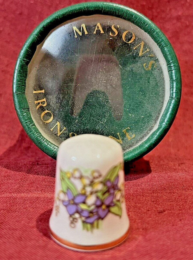 VINTAGE MASONS IRONSTONE EASTER 1981 THIMBLE EXCELLENT BOXED