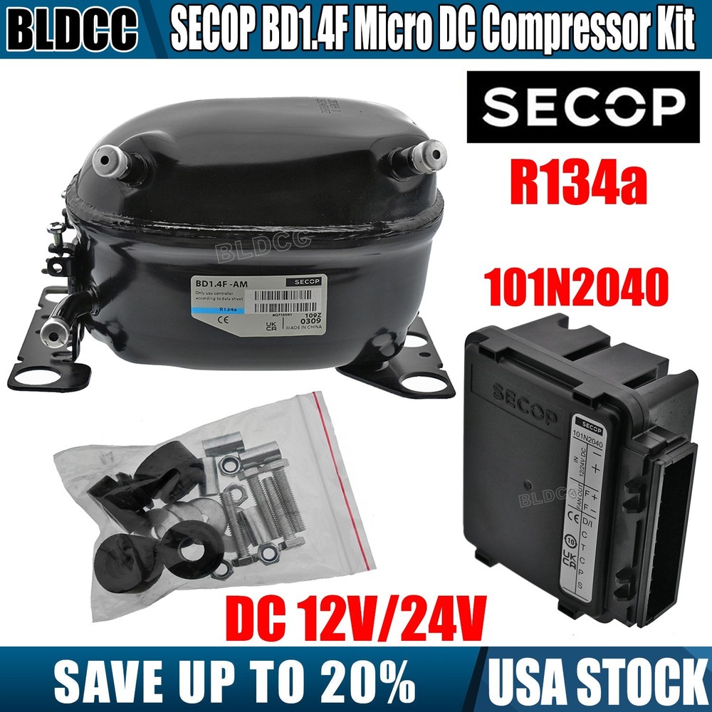 Secop Micro Compressor BD1.4F and Electronic Controller 101N2040 Bundle Package