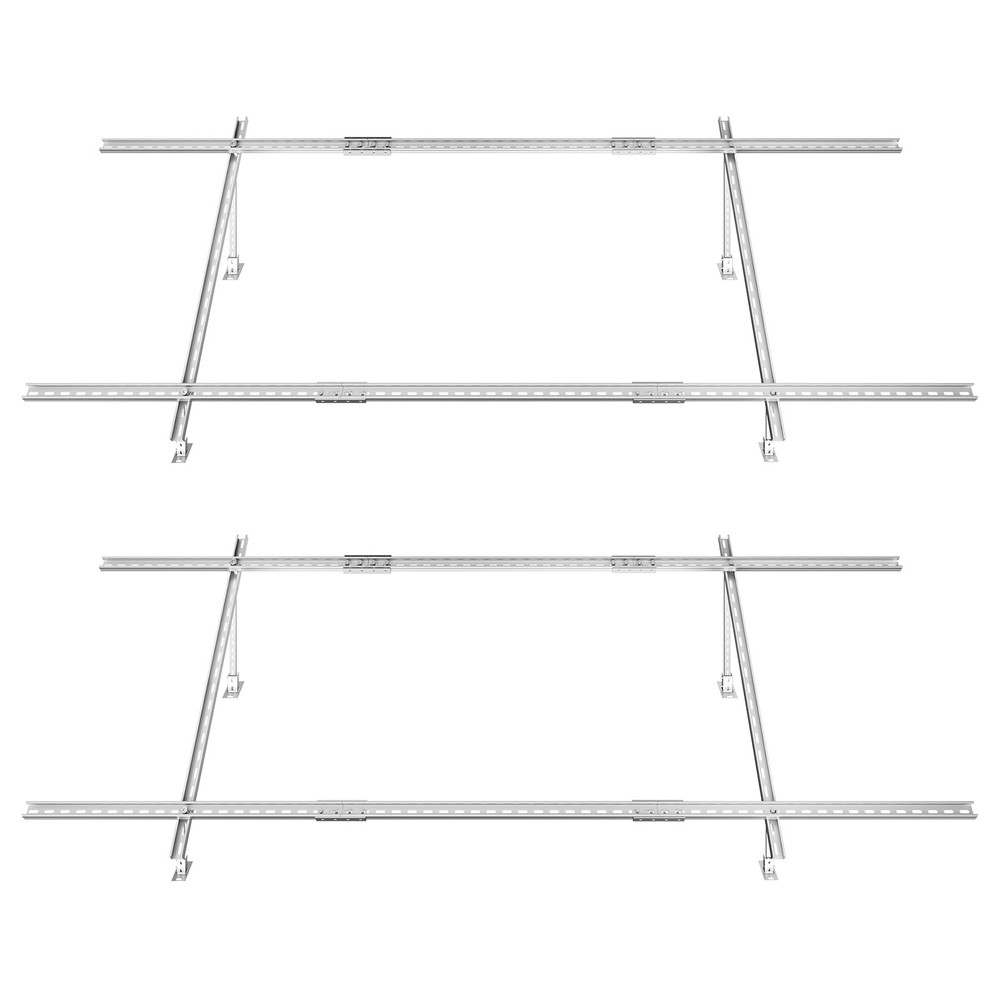 2 Sets Multi-Pieces Solar Panel Mounting Brackets 30°-60° Adjustable