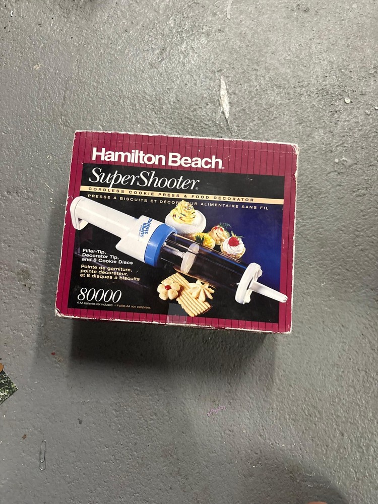 Hamilton Beach Super Shooter Cookie Press Replacement White NEW OPEN BOX
