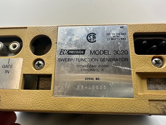 BK Precision 3020 Sweep Function Generator Dynascan Corporation (Untested)
