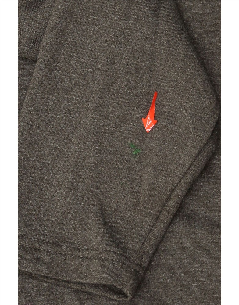 IZOD Mens Zip Neck Pullover Tracksuit Top Medium Grey Polyester DS83