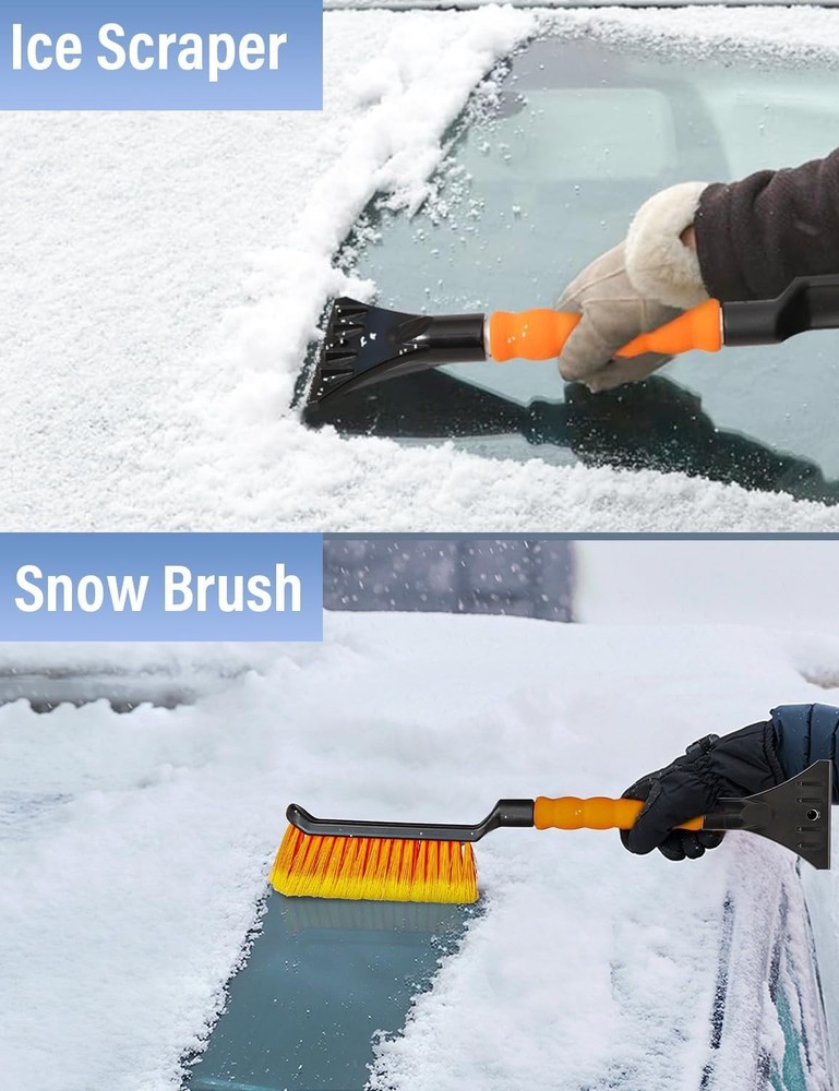 Efficient 17" Snow Brush and Ice Scraper - Designed for Optimal Winter Drive