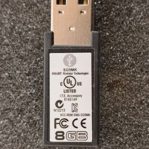 New, Smart Modular, SG9MK8GPCMM, Flash Card 8G-byte 5V USB Memory Key