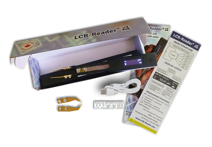 LCR-Reader Basic LCR- and ESR-meter with Spare Bent Probes