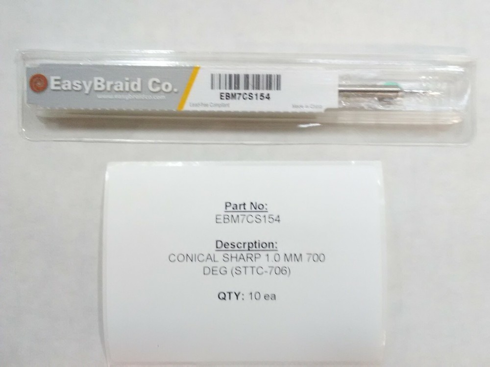 Easybraid Solder Tip EBM7CS154  CONICAL SHARP 1.0 MM 700 DEG