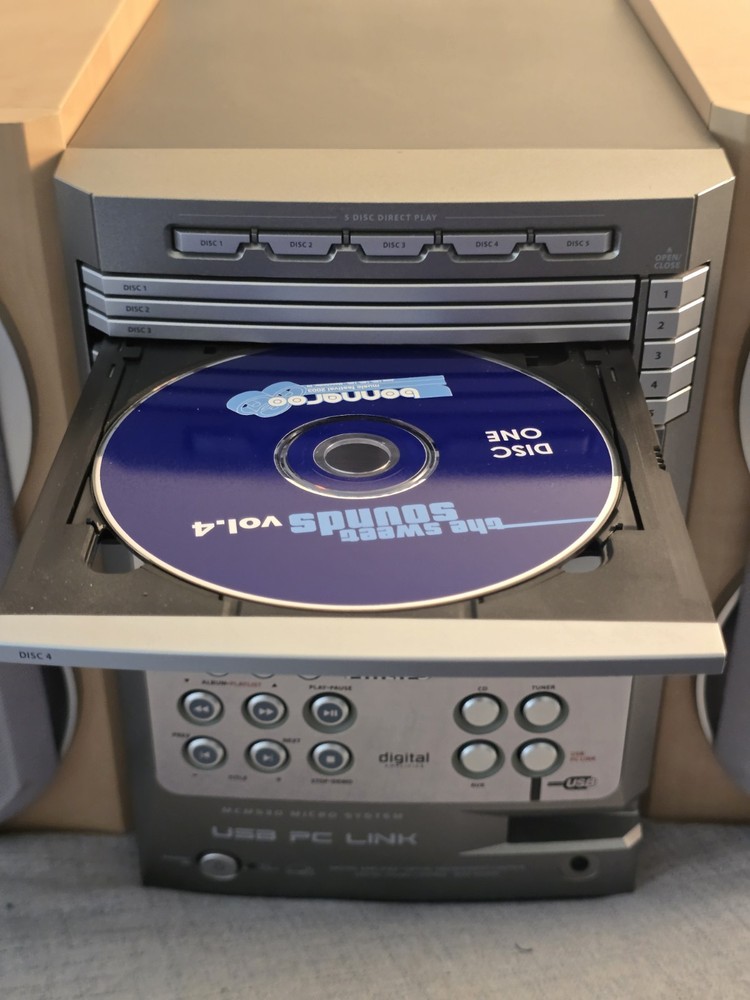 Philips MCM530 Micro Shelf System 5-CD Changer USB PC Link MP3 - Excellent!