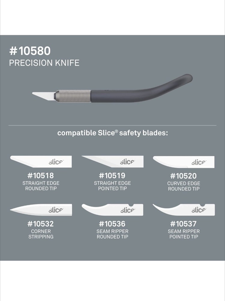 Slice Precision Knife, Finger Grip for Precision and Control, Safe Ceramic Blade