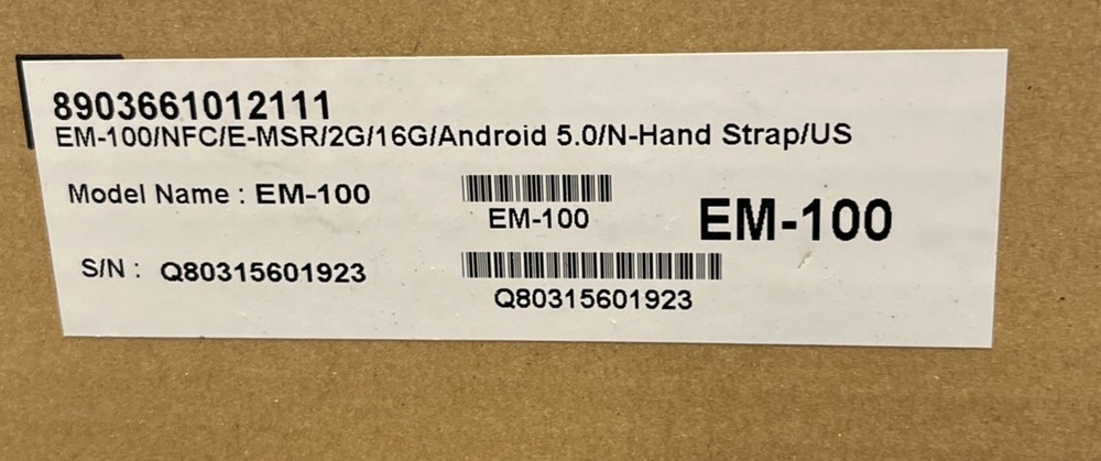 Partner Tech EM-100 10.1" 16 G Android Enterprise Black Tablet