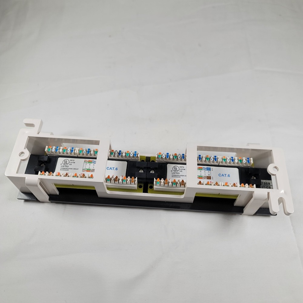 Cat6 UTP 12 Port Network Mini Patch Panel 110 with Surface Wall Mount Bracket