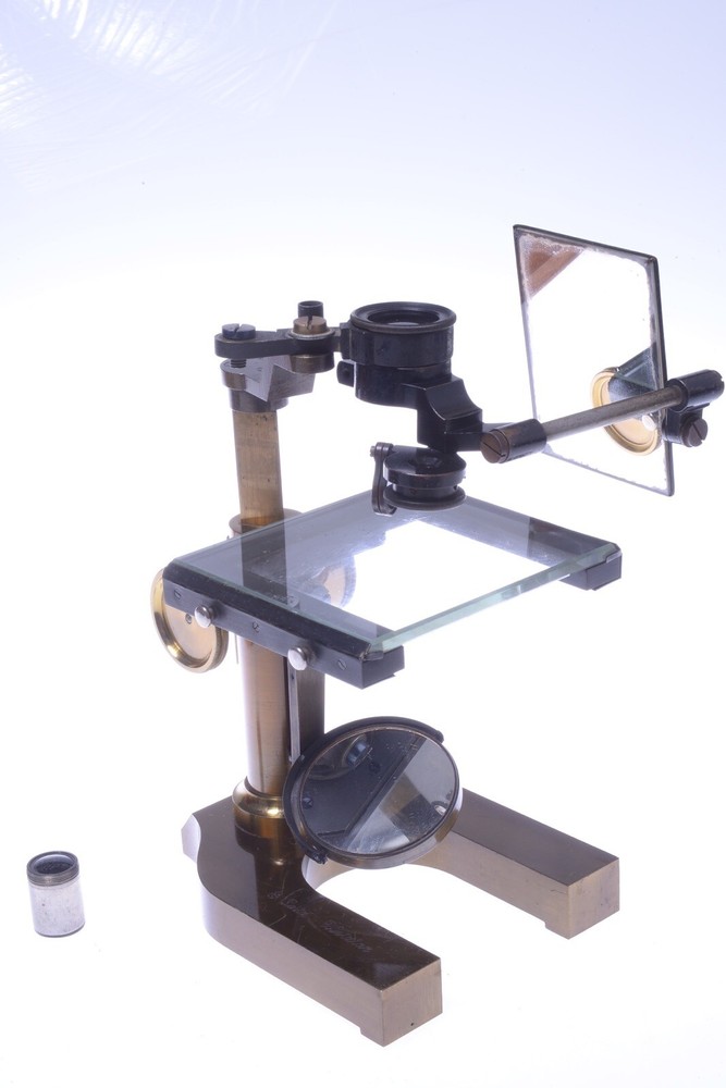 ✅ LEITZ, LEICA ANTIQUE SECTION DISSECTING MICROSCOPE *RARE* C.1910 CASE & KEY