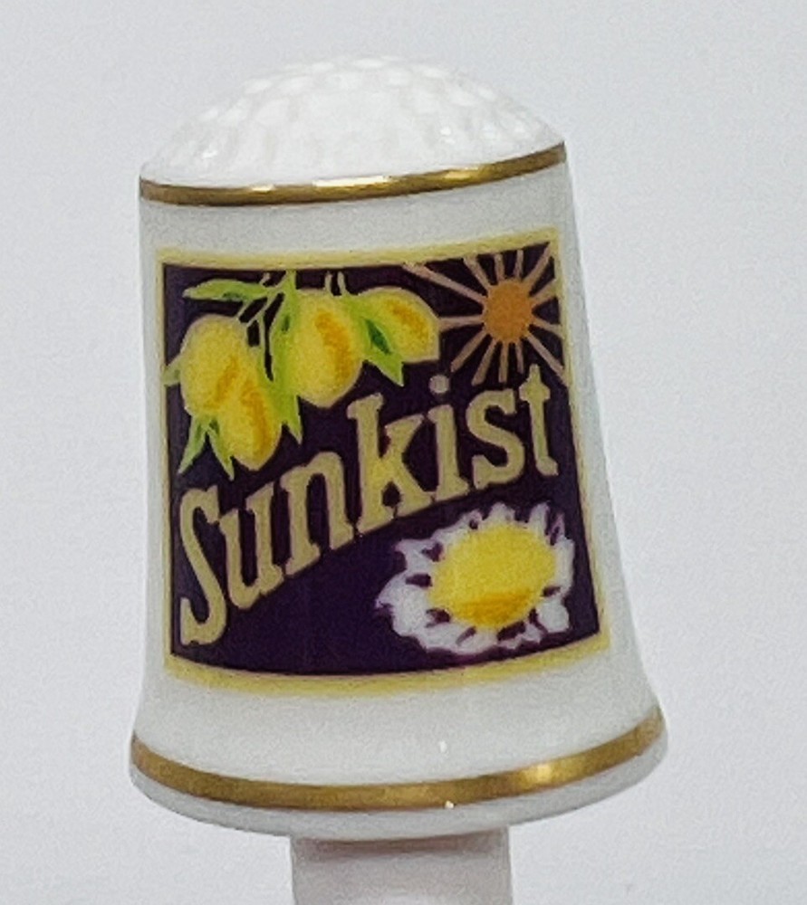 Vintage Advertising Thimble 1980 Sunkist
