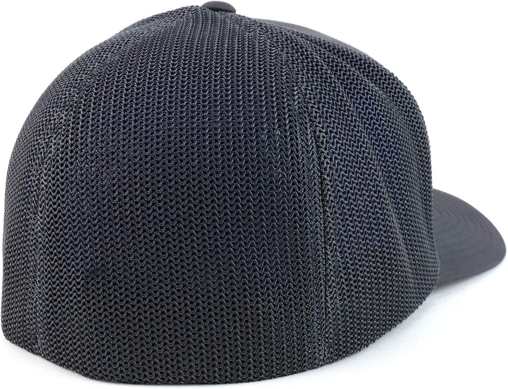 Oversize Structured Flex Fitted Mesh Back Flexfit Baseball XX-Large, Charcoal