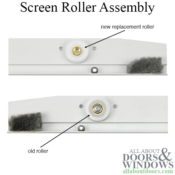 Marvin Screen Door Rollers 2 Pack Replacement Wheels For Top Hung Screen Doors