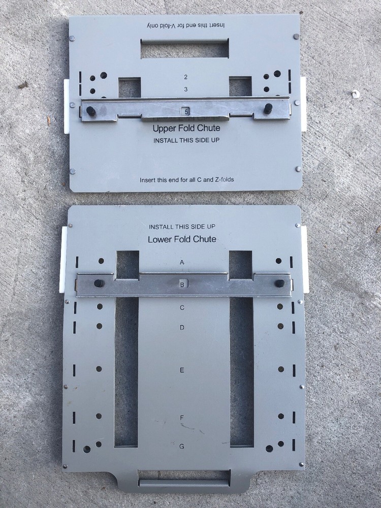 Pitney Bowes Upper And Lower Fold Chutes