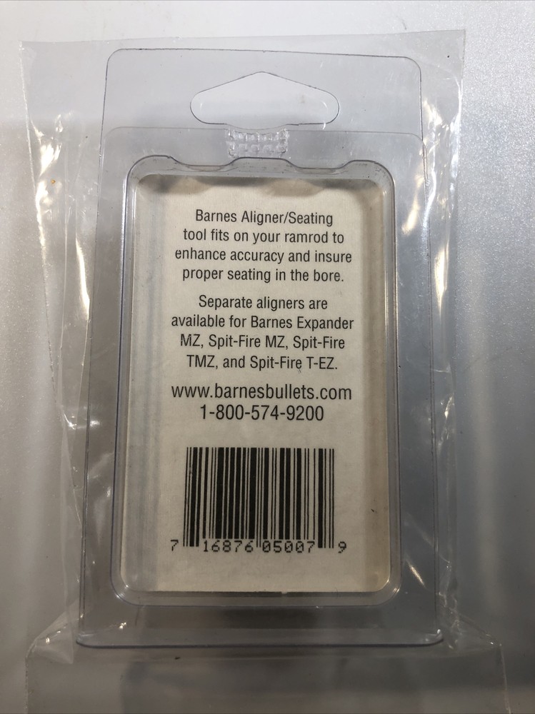 Barnes Aligner 05007 Use W .50 Caliber Barnes Spit-Fire TMZ & T-EZ Muzzle Tool