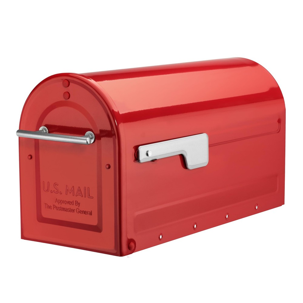 Architectural Mailboxes 79007RSR Boulder Mailbox, Red