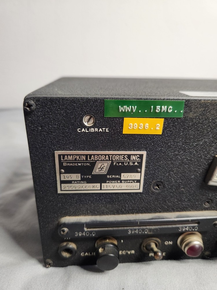 Vintage Lampkin Laboratories Frequency Meter Transceiver Model 105-B Tested