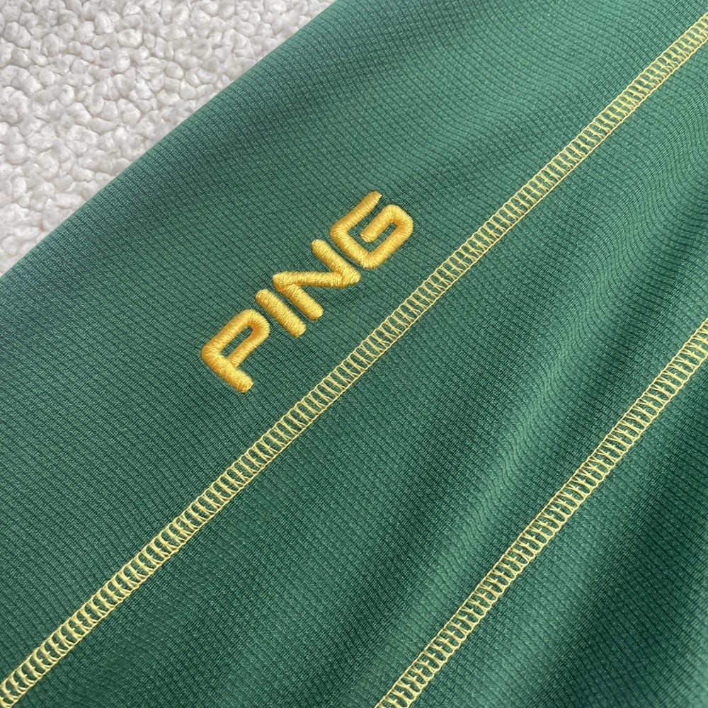 PING Pullover Mens L Green SensorCool Quarter Zip Golf Performance Long Sleeve