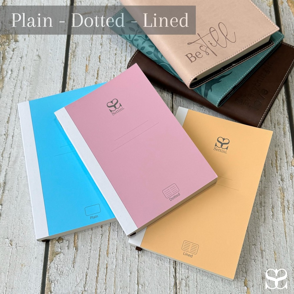 SETTINI® Lined Refill Journal Notebook for Refillable Journals – Prem