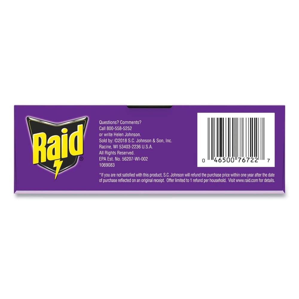 Raid 674798 0.19 lbs Bed Bug Detector and Trap (6/CT) New