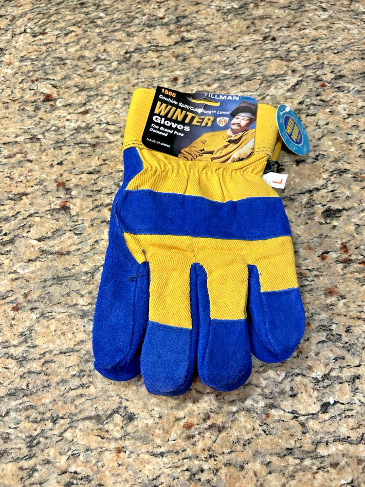 Tillman 1568 Split Cowhide ColdBlock Lined Waterproof Winter Work Gloves Large