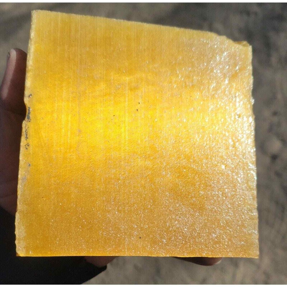 Fiber Optic GOLD**LAST ONE**  Rough Slab Cab Flint Knapping Arrowhead 2.4 #