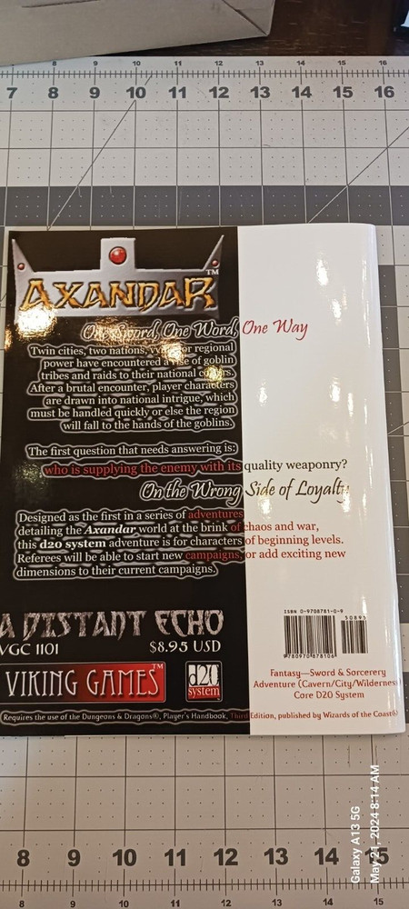 D&D 3 d20 Modules: To Stand on Hallowed Ground Silver Summoning Distant Echo